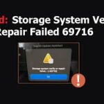 Storage system verify or repair failed 69716