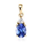 silver tanzanite pendant