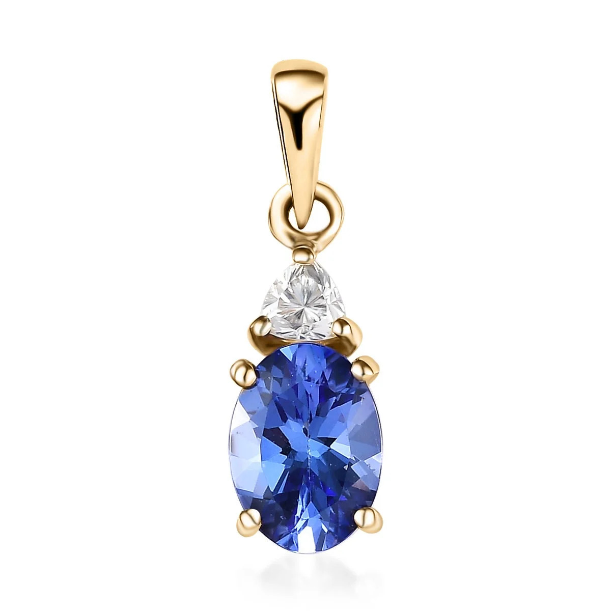 silver tanzanite pendant
