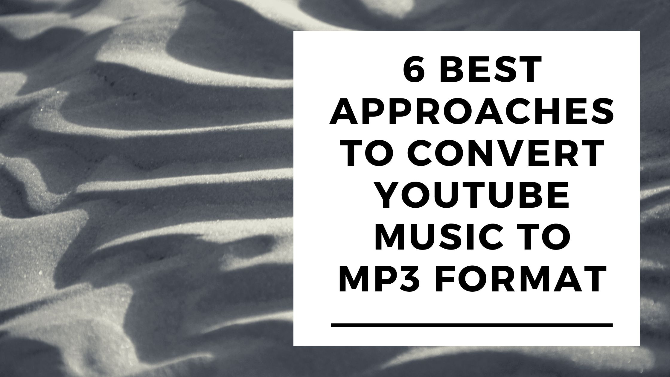 Convert youtube music to mp3