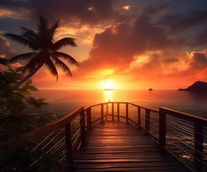 Sunset Wallpaper: A Perfect Blend of Nature and Technology