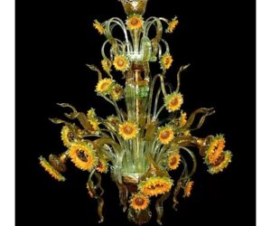 Murano glass flower chandelier